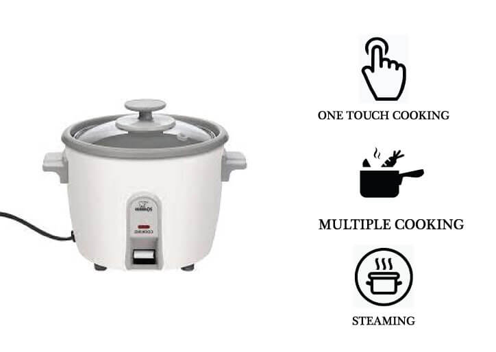 Zojirushi NHS-06 3-Cup (Uncooked) Rice Cooker features